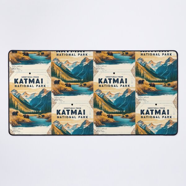 Item preview, Katmai National Park Postcard Vintage Retro Travel designed and sold by TravelPostcardGems.