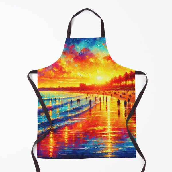 Item preview, Oil Painting Beach Sunset designed and sold by InsanseCreation.
