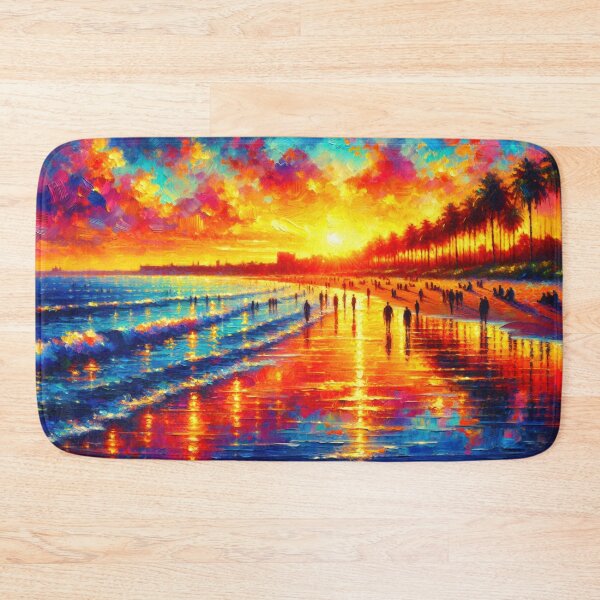 Item preview, Oil Painting Beach Sunset designed and sold by InsanseCreation.