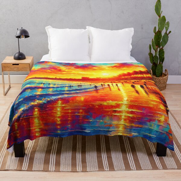 Item preview, Oil Painting Beach Sunset designed and sold by InsanseCreation.