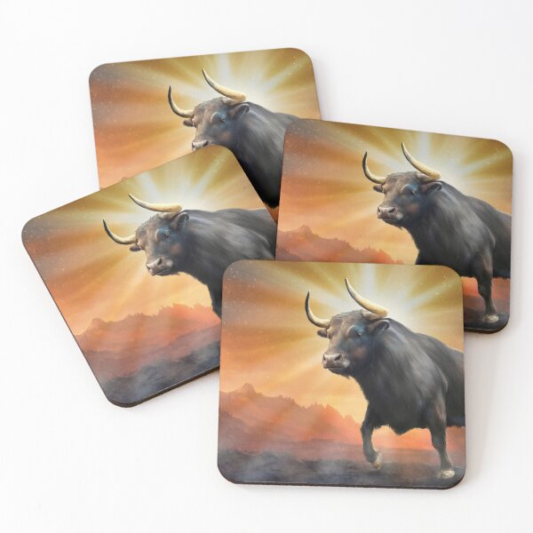 Item preview, Black buffalo against the backdrop of the rising sun. designed and sold by Yaroslav Chyzhevskyi.