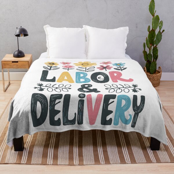 Item preview, Retro Wildflowers Labor and Delivery Nurse Summer Hospital  designed and sold by SunnyDayPrints.