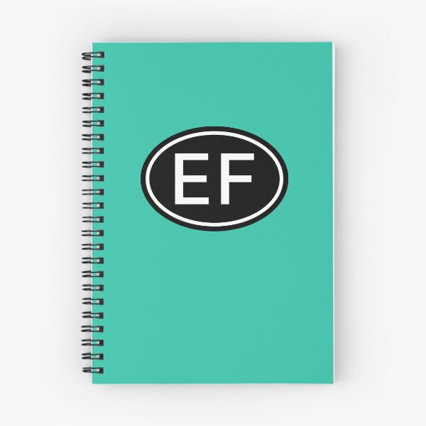 Item preview, EF Initials Monogram Oval White Letters designed and sold by Jeallan Designs.