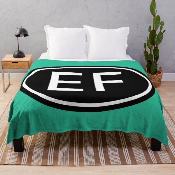 Item preview, EF Initials Monogram Oval White Letters designed and sold by Jeallan Designs.