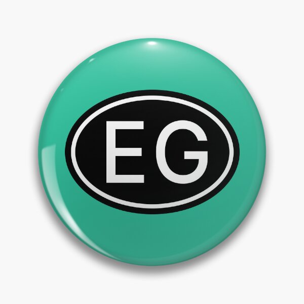 Item preview, EG Initials Monogram Oval White Letters designed and sold by Jeallan Designs.