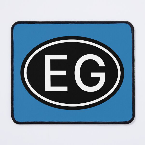Artikelvorschau, EG Initialen Monogramm ovale weiße Buchstaben entworfen und verkauft von Jeallan Designs.