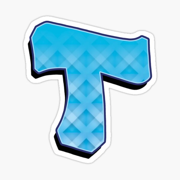 T - Blue striped Sticker