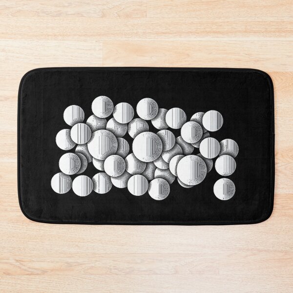 Item preview, White coin stone pattern, black background designed and sold by wonghong.