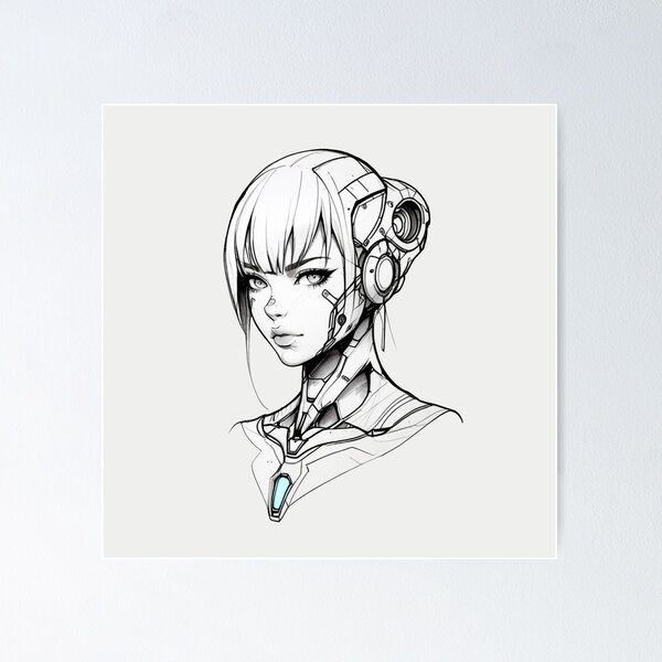 Item preview, Cyborg Girl designed and sold by ArtCraftLab.