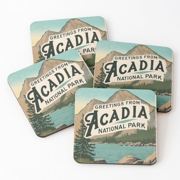 Item preview, Acadia National Park Postcard Vintage Retro Travel Vintage designed and sold by TravelPostcardGems.
