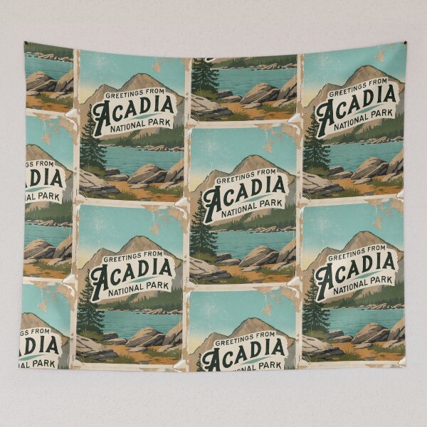 Item preview, Acadia National Park Postcard Vintage Retro Travel Vintage designed and sold by TravelPostcardGems.