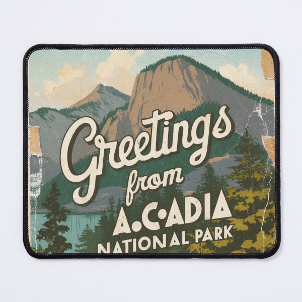 Item preview, Acadia National Park Postcard Vintage Retro Travel Vintage designed and sold by TravelPostcardGems.