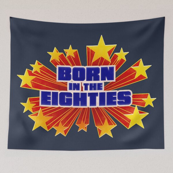 Item preview, BORN IN THE EIGHTIES (super powers version) designed and sold by Skullpirates.