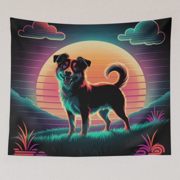 Item preview, Retro Sunset Dog Adventure designed and sold by Exodoi.
