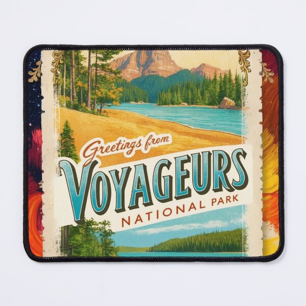 Item preview, Voyageurs National Park Postcard Vintage Retro Travel Vintage designed and sold by TravelPostcardGems.
