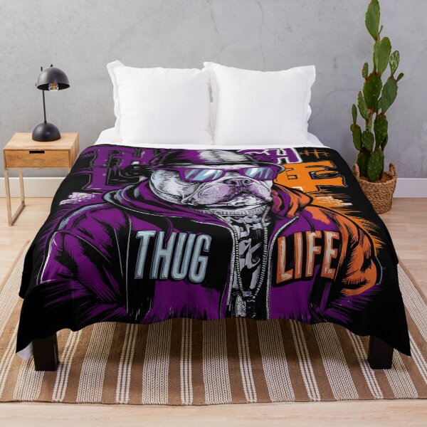Item preview, Thug Life Dog Design in Bold Colors designed and sold by diegomenjivar92.
