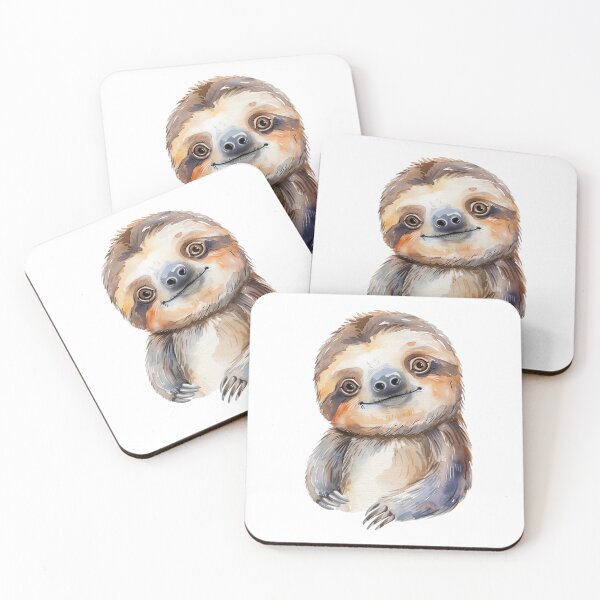 Item preview, cute watercolor baby sloth designed and sold by PandaKunst.