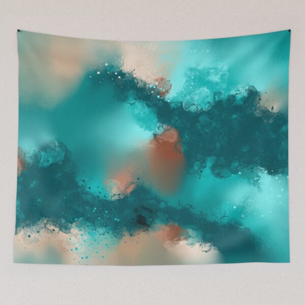 Item preview, Sense Of Fluidity - Teal Green Abstract designed and sold by Joey Santiago.
