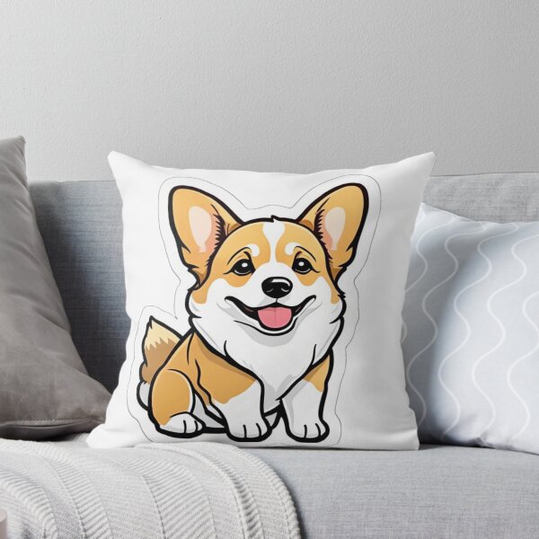 Cute Corgi Throw Pillow