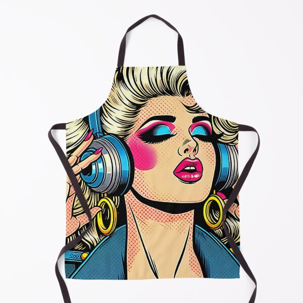 Item preview, Electrifying Pop Art Headphone Gir designed and sold by SportyAndArtful.