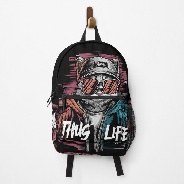 Item preview, Thug Life Cat Design in Bold Colors designed and sold by diegomenjivar92.