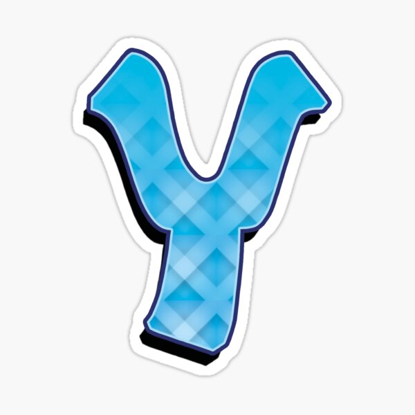 Y - Blue striped Sticker