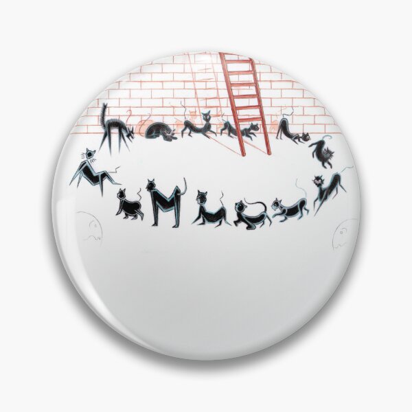 Item preview, 13 black cats under a ladder.  designed and sold by Henri Armagnat.