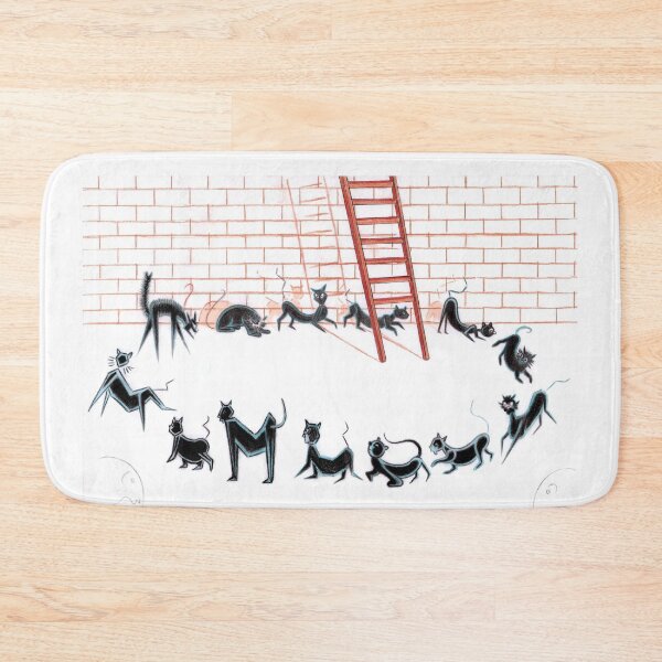 Item preview, 13 black cats under a ladder.  designed and sold by Henri Armagnat.