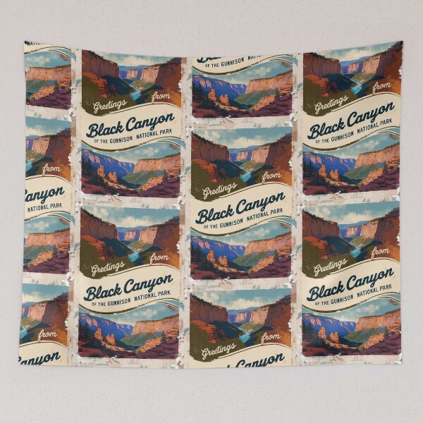 Item preview, Black Canyon Of The Gunnison National Park Postcard Vintage Retro Travel Vintage designed and sold by TravelPostcardGems.