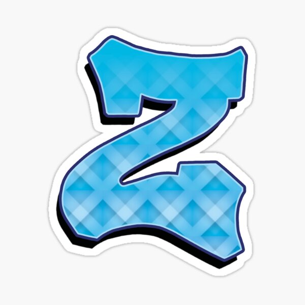Z - Blue striped Sticker
