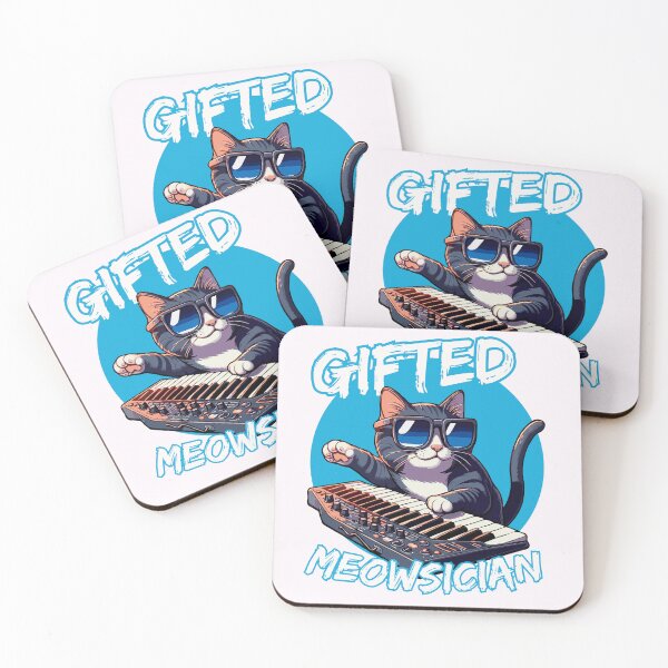 Item preview, Gifted Meowsician | Cat Playing Synthesizer designed and sold by McThingummy.