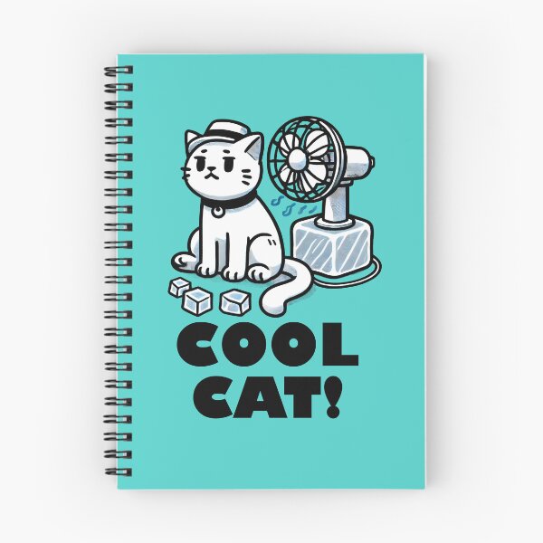 Item preview, Cool Cat with hat and ice fan designed and sold by StickaTime.