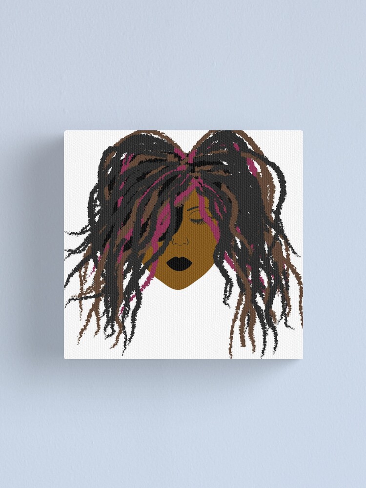 Colorful Dreadlocks Twists Natural Hair Design Canvas Print By