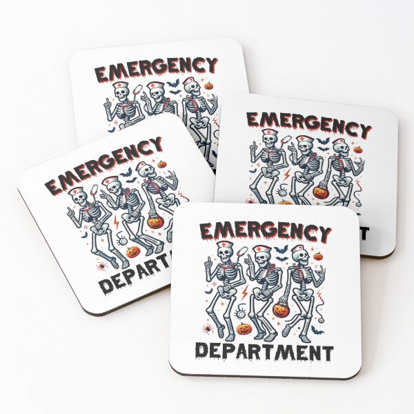 Aperçu de l'œuvre Infirmière des urgences d'Halloween dansant le service d'urgence du squelette créée et vendue par clothesy7.