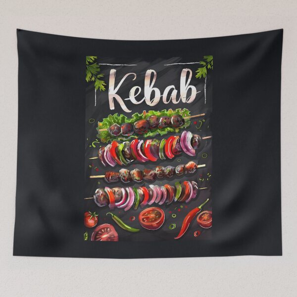 Item preview, Kebab Extravaganza: Savor the Rich, Grilled Juicy Flavors of Authentic Middle Eastern Cuisine AI Generated designed and sold by FUNqoosh.