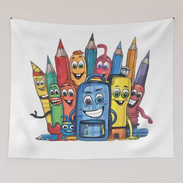 Item preview, Cheerful School Supplies designed and sold by AI-Only Creations.