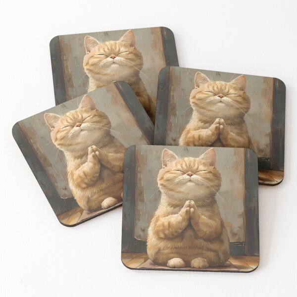 Item preview, A meditating cat designed and sold by aulucky.