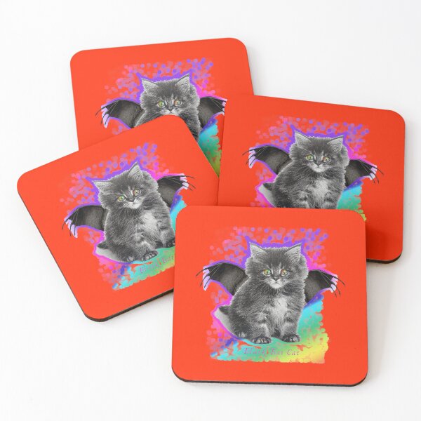 Item preview, Black Bat Cat - Rainbow Eyes (By AliceCCI)  designed and sold by VanyssaGraphics.