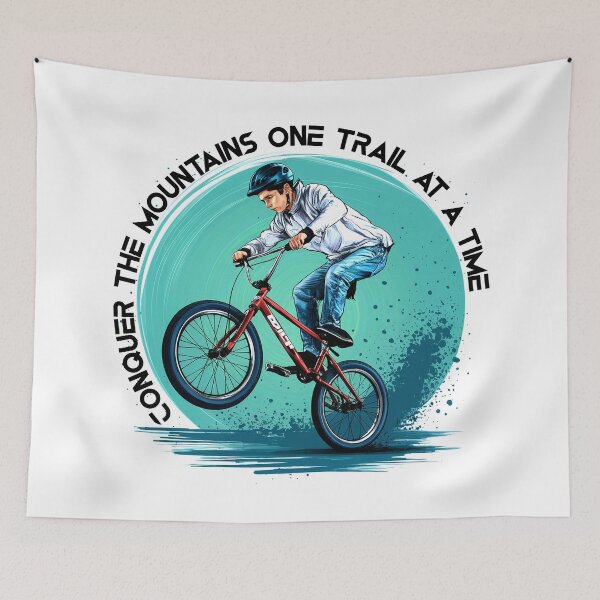 Item preview, Conquer the mountains one trail at a time designed and sold by Concept-Hub.