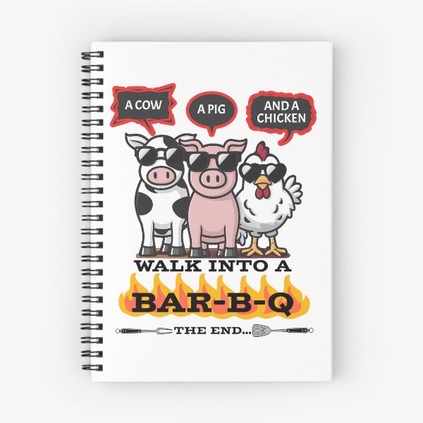 Item preview, A Cow, A Pig, and A Chicken Walk Into A BBQ designed and sold by CALIMASHIRTS.