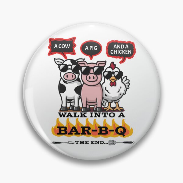 Item preview, A Cow, A Pig, and A Chicken Walk Into A BBQ designed and sold by CALIMASHIRTS.