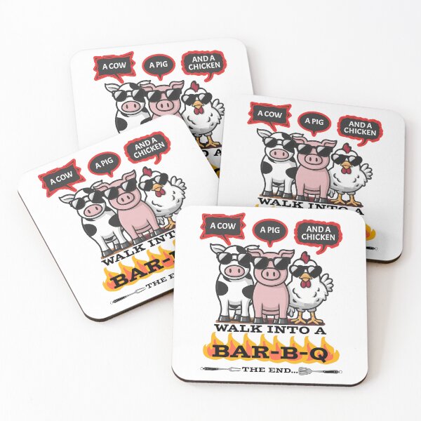 Item preview, A Cow, A Pig, and A Chicken Walk Into A BBQ designed and sold by CALIMASHIRTS.
