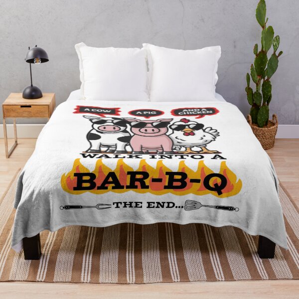 Item preview, A Cow, A Pig, and A Chicken Walk Into A BBQ designed and sold by CALIMASHIRTS.