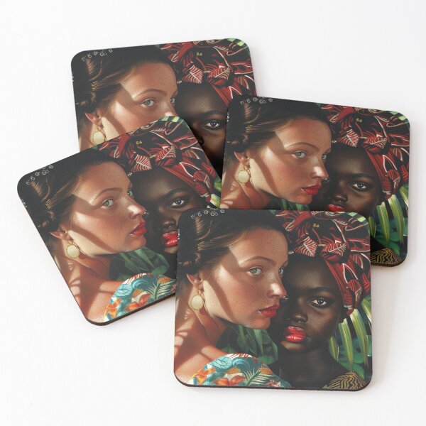Item preview, Portrait of Two Young Women in The Jungle designed and sold by HighlyDeep.