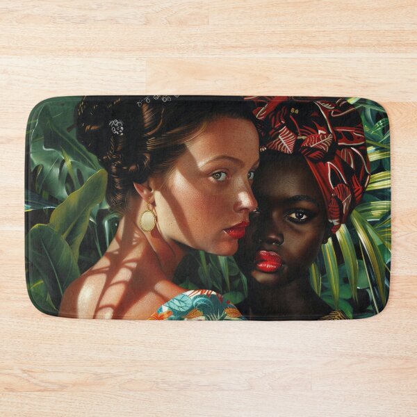 Item preview, Portrait of Two Young Women in The Jungle designed and sold by HighlyDeep.
