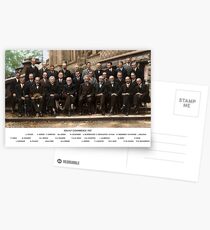 Smartest Photo Ever - Einstein, Bohr, Heisenberg, Curie, Schrödinger, Dirac, Pauli, Planck, Lorentz Postcards