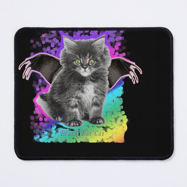Item preview, Black Bat Cat - Rainbow Eyes (By AliceCCI)  designed and sold by VanyssaGraphics.