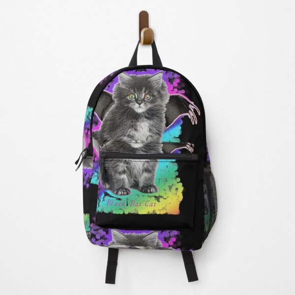Item preview, Black Bat Cat - Rainbow Eyes (By AliceCCI)  designed and sold by VanyssaGraphics.