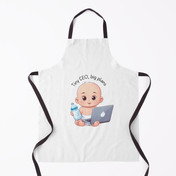 Item preview, Baby with Laptop & Milk bottle designed and sold by Serene Madcap.