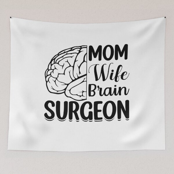 Item preview, Mom Wife Brain Surgeon, Brain Surgery, Cancer Awareness, Brain Cancer Support, Brain Tumor Awareness designed and sold by behindthefacts.